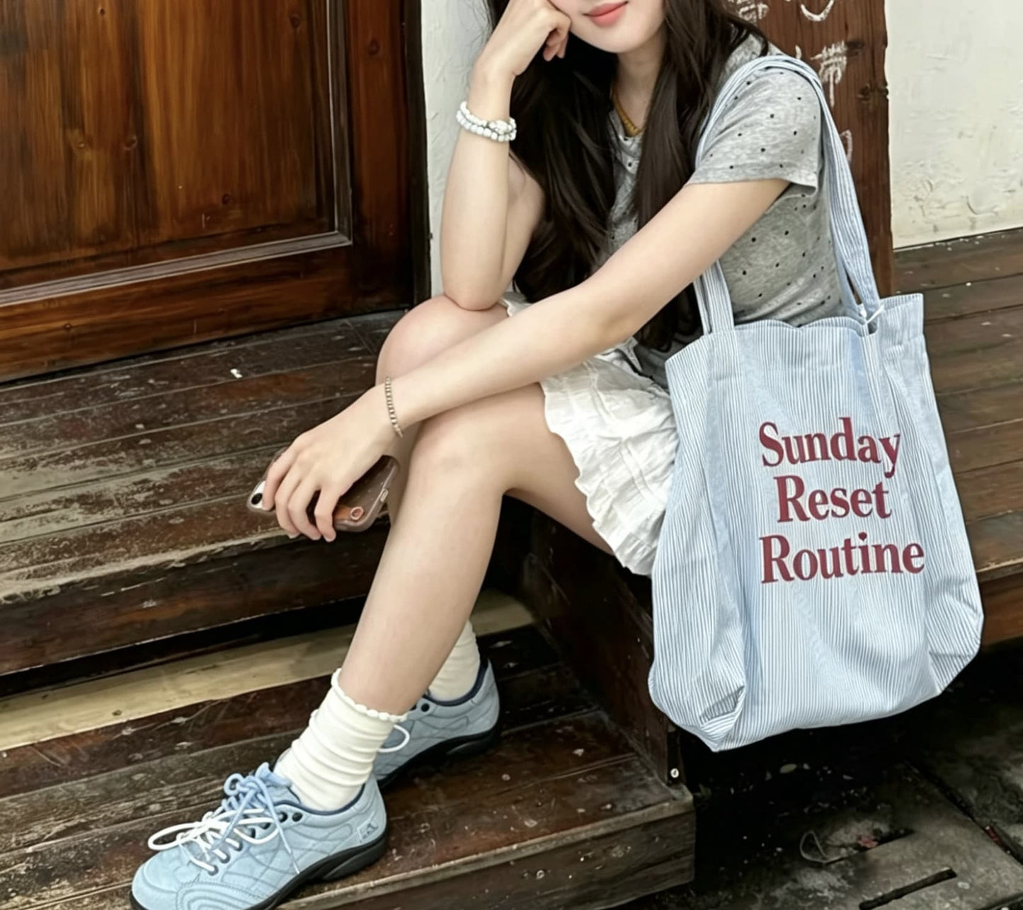 Stripe Custom Canvas Tote Bag | Stripe | MOQ 30pcs | Wholesale OEM ODM