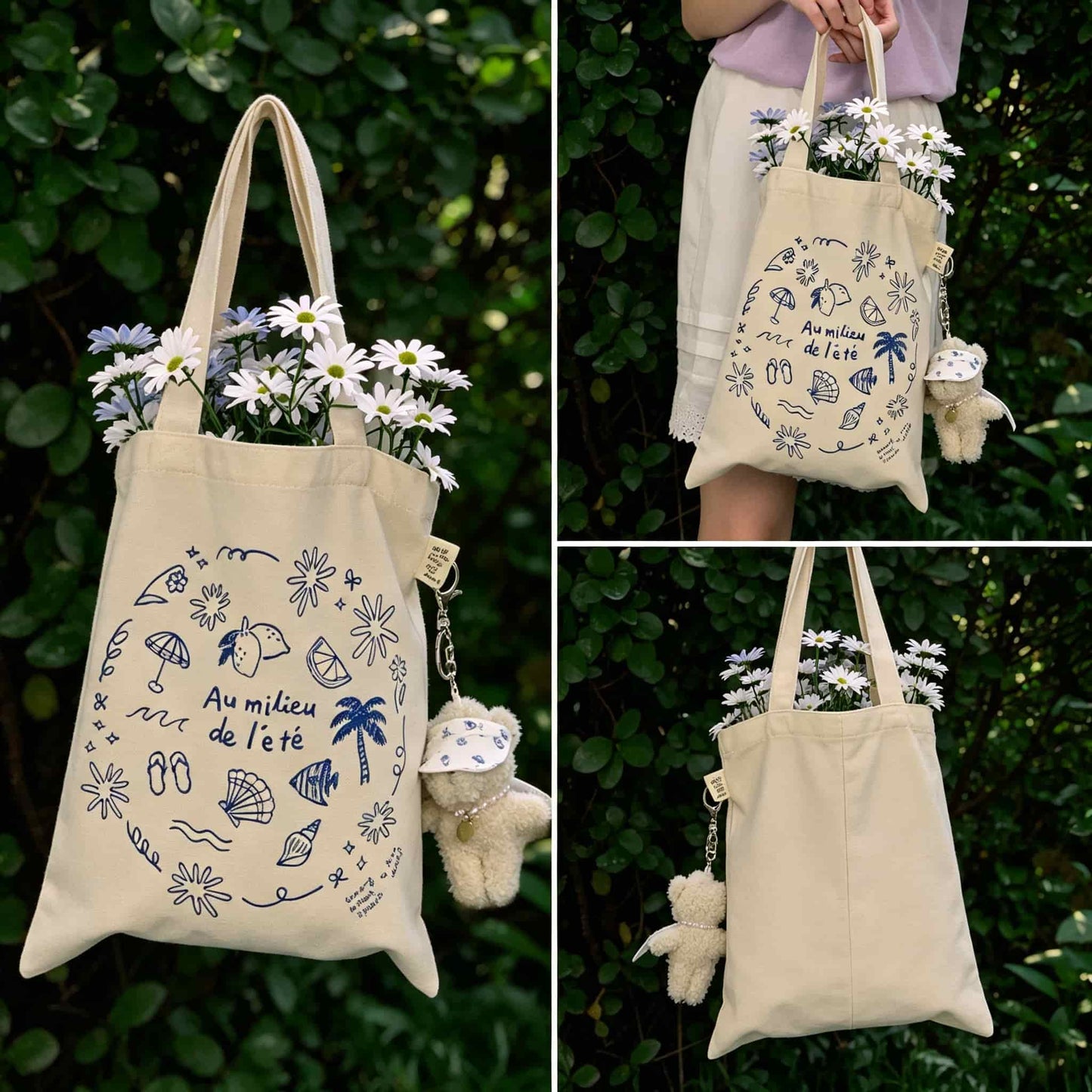 Floral Custom Canvas Tote Bag | Floral Tote | MOQ 30pcs | Wholesale OEM ODM