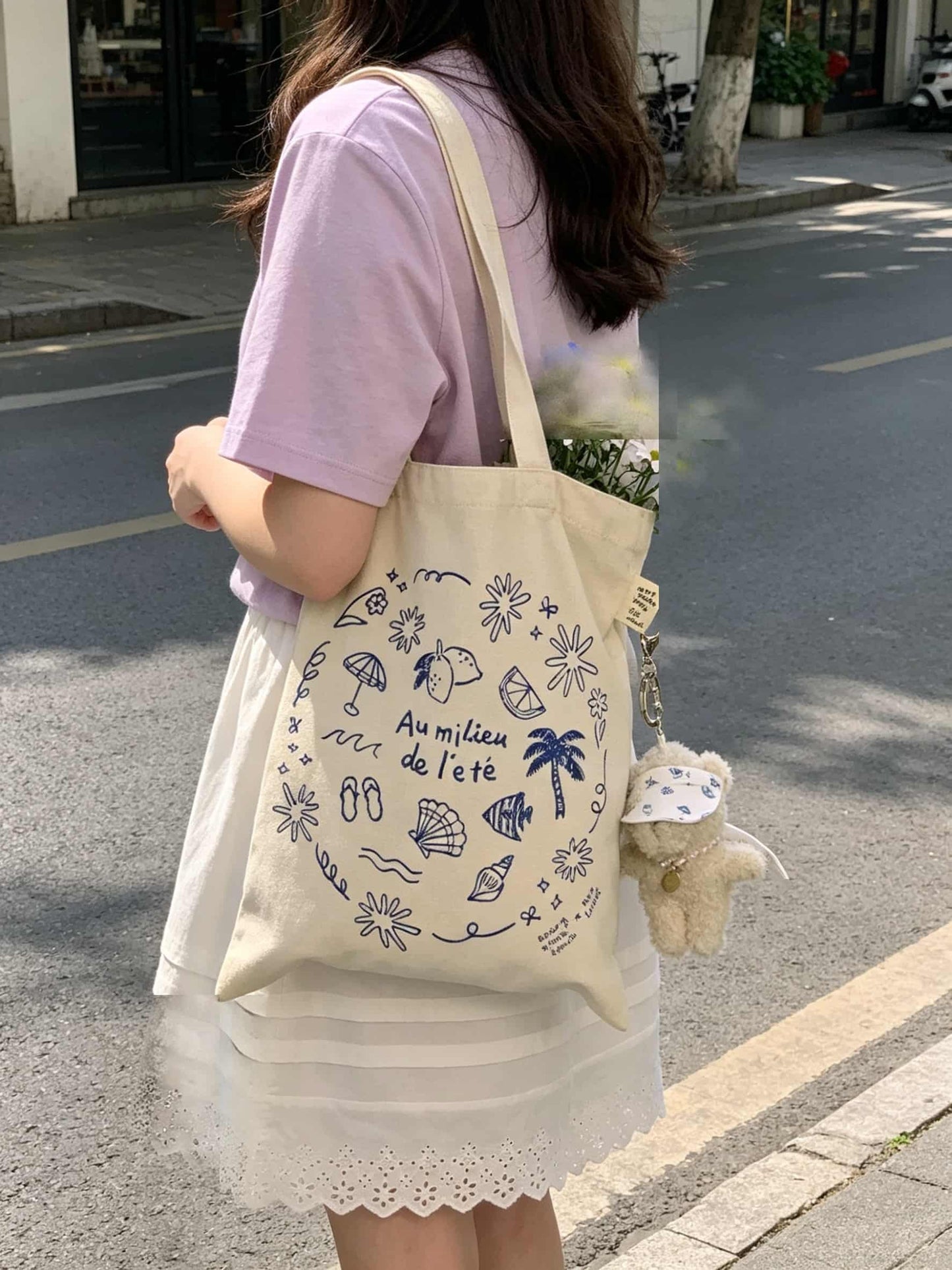 Floral Custom Canvas Tote Bag | Floral Tote | MOQ 30pcs | Wholesale OEM ODM