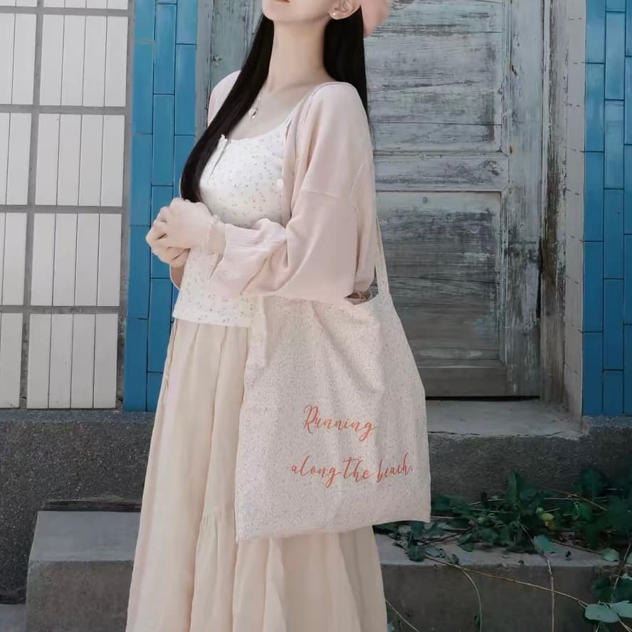 Stencil Decorate Custom Canvas Tote Bag | Stencil Decorate | MOQ 30pcs | Wholesale OEM ODM