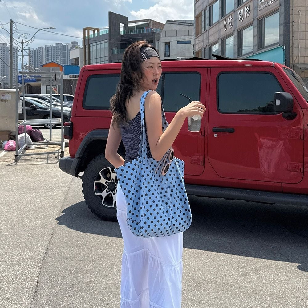 Polka Dot Custom Canvas Tote Bag | Polka Dot | MOQ 30pcs | Wholesale OEM ODM